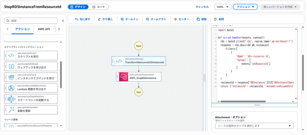 SSM Automation 作成後ランブック